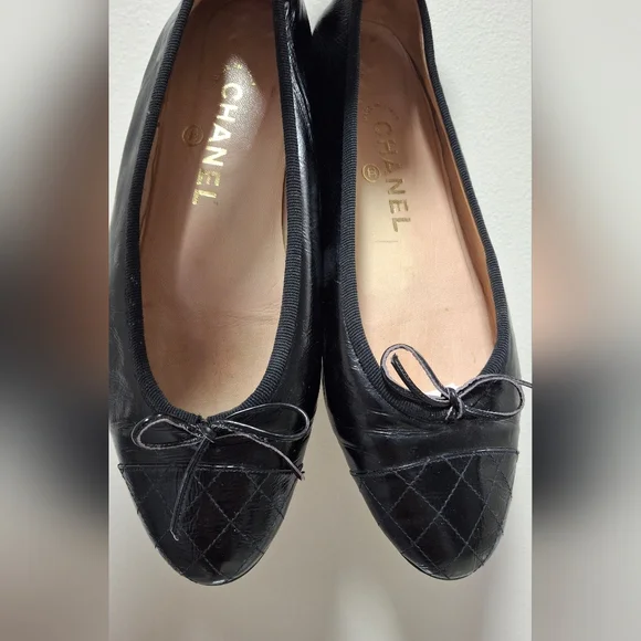 Chanel Black Ballet Flats - Picture 2 of 8